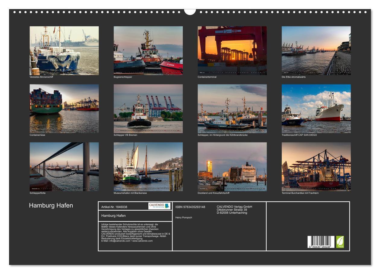 Bild: 9783435293148 | Hamburg Hafen (Wandkalender 2025 DIN A2 quer), CALVENDO Monatskalender