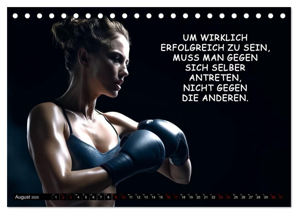 Bild: 9783383909948 | Motivation und Boxen (Tischkalender 2025 DIN A5 quer), CALVENDO...