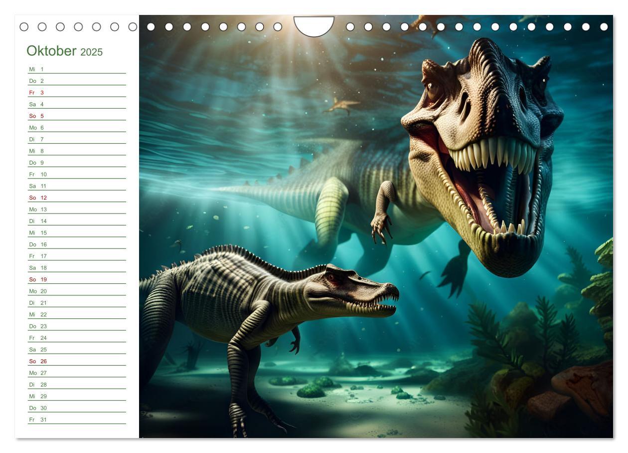 Bild: 9783383846519 | KI Dinosaurier - Herrscher der Lüfte, Land und Meer (Wandkalender...