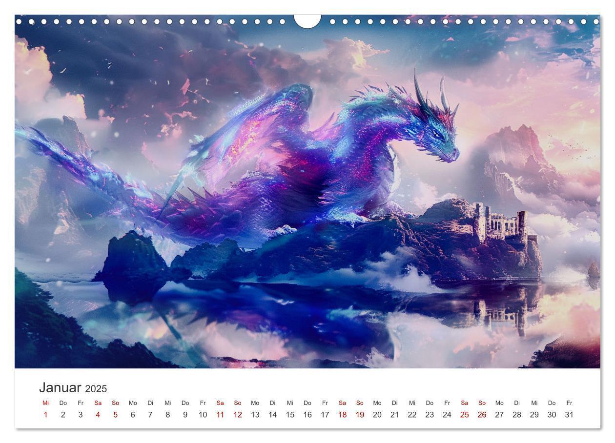 Bild: 9783383790942 | Das Jahr der Drachen (Wandkalender 2025 DIN A3 quer), CALVENDO...