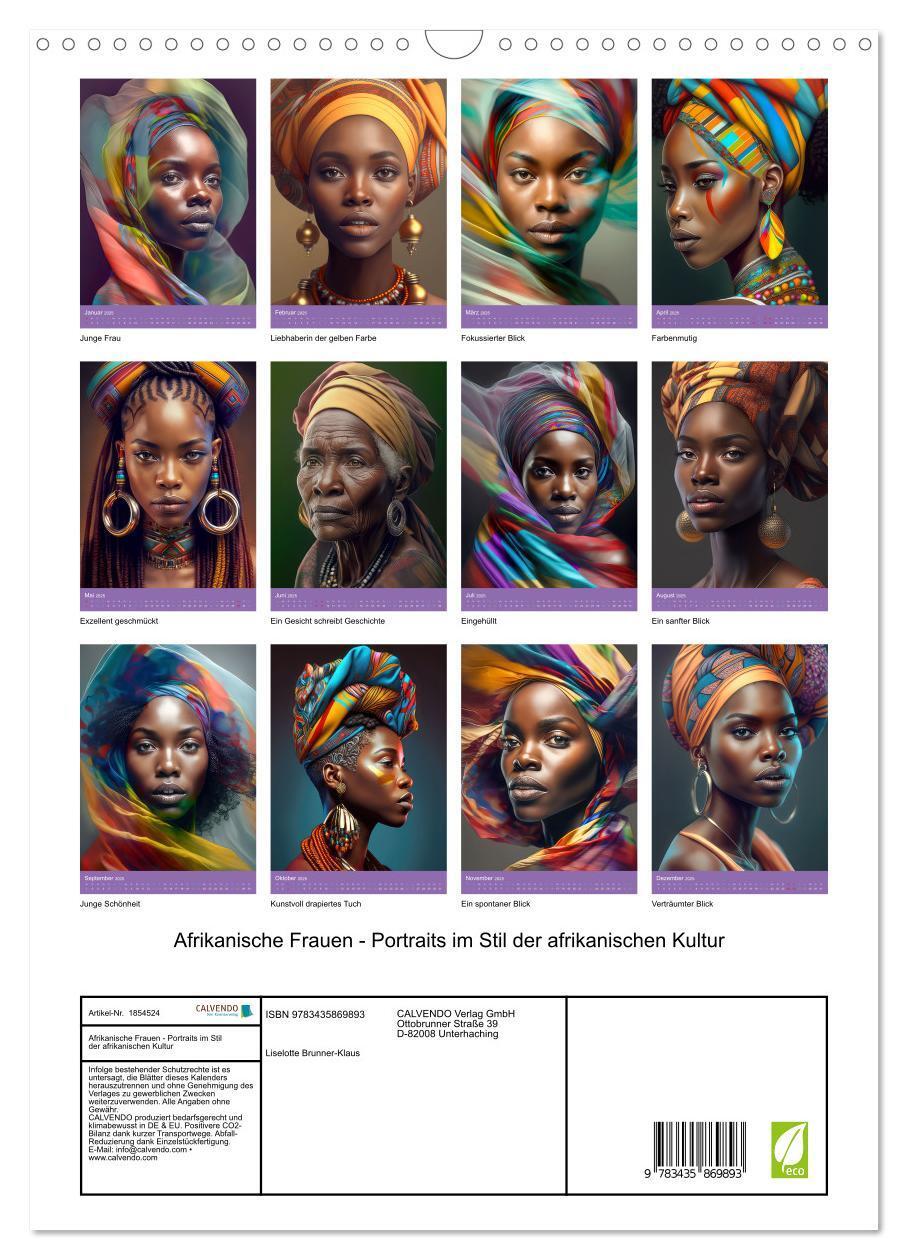 Bild: 9783435869893 | Afrikanische Frauen - Portraits im Stil der afrikanischen Kultur...