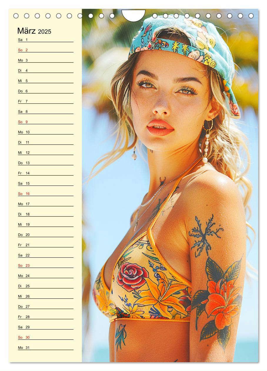 Bild: 9783457129173 | Coole Tatoo-Girls. Hübsch, modern und selbstbewusst (Wandkalender...