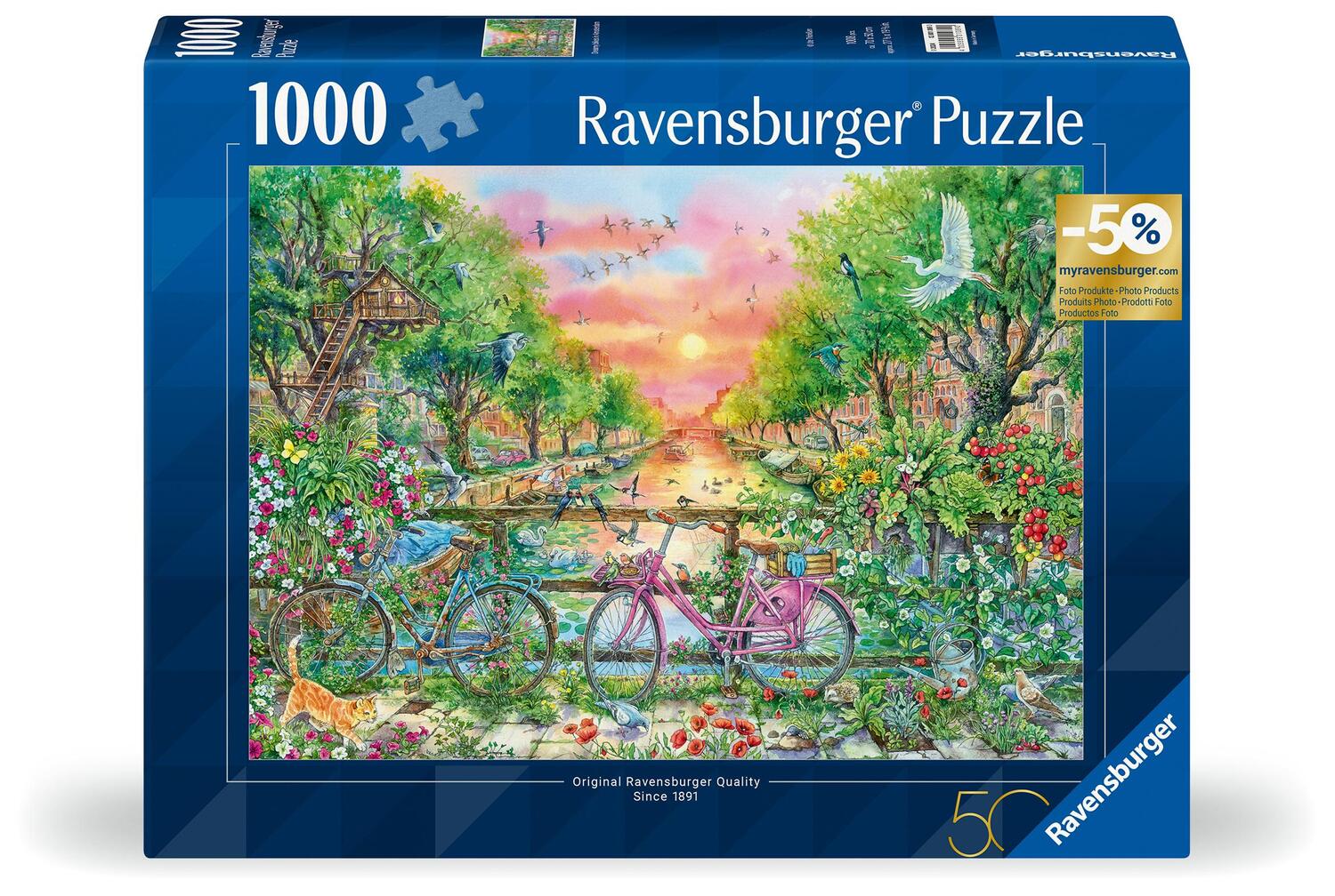 Cover: 4005555010890 | Ravensburger Puzzle 12001089- Verträumte Fahrräder in Amsterdam -...