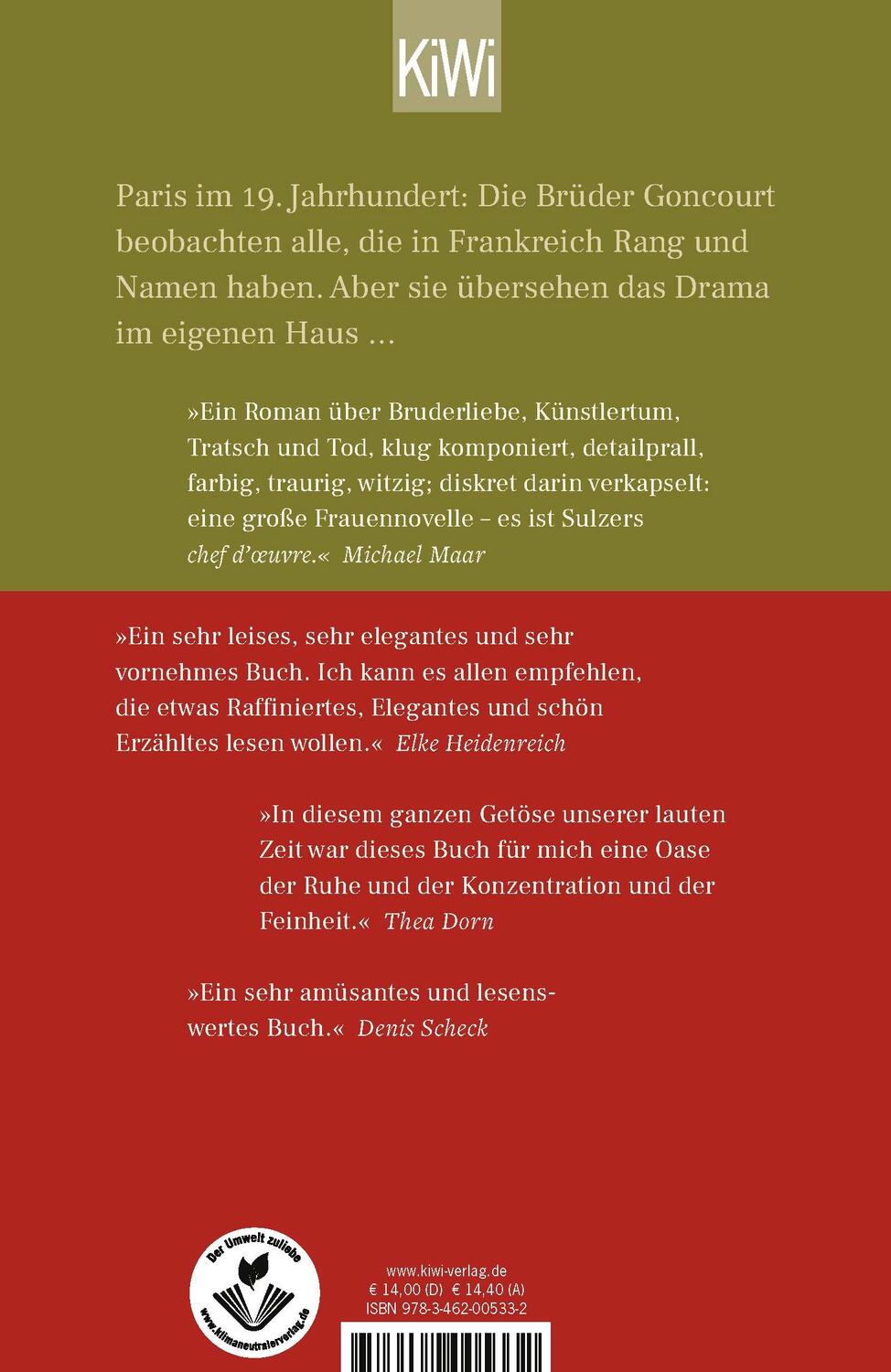 Rückseite: 9783462005332 | Doppelleben | Roman | Alain Claude Sulzer | Taschenbuch | 293 S.