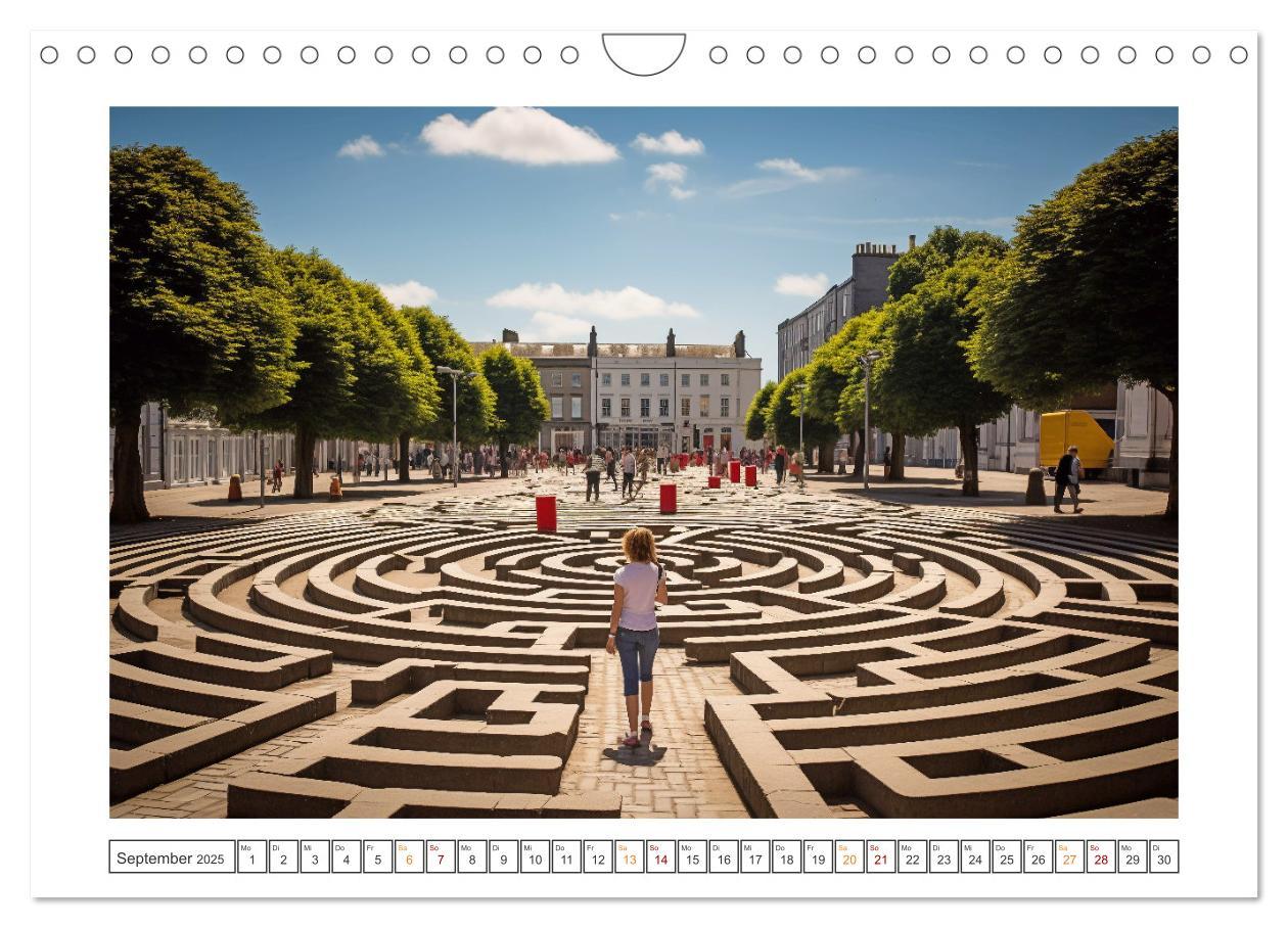 Bild: 9783383853524 | Irrgärten und Labyrinthe (Wandkalender 2025 DIN A4 quer), CALVENDO...