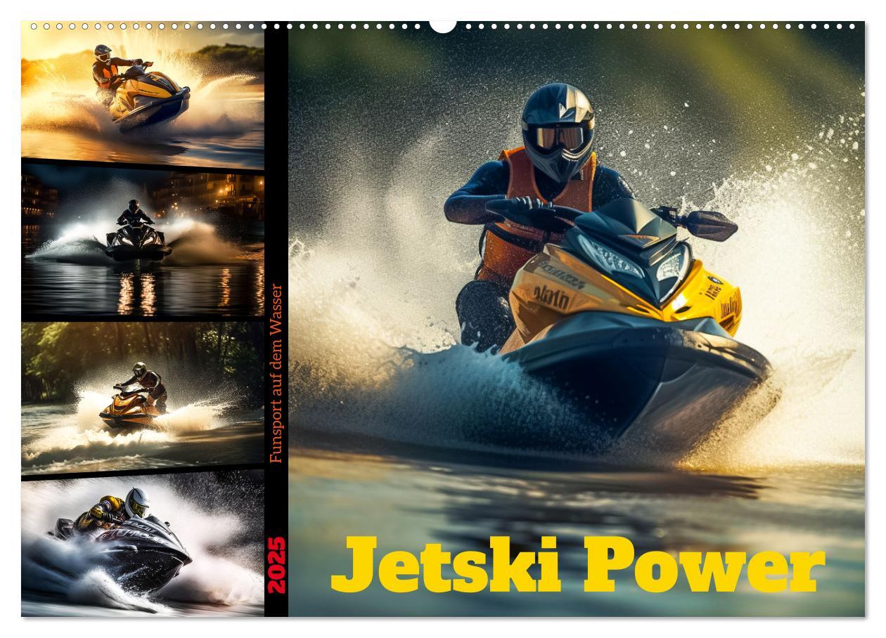 Cover: 9783383909641 | Jetski Power (Wandkalender 2025 DIN A2 quer), CALVENDO Monatskalender