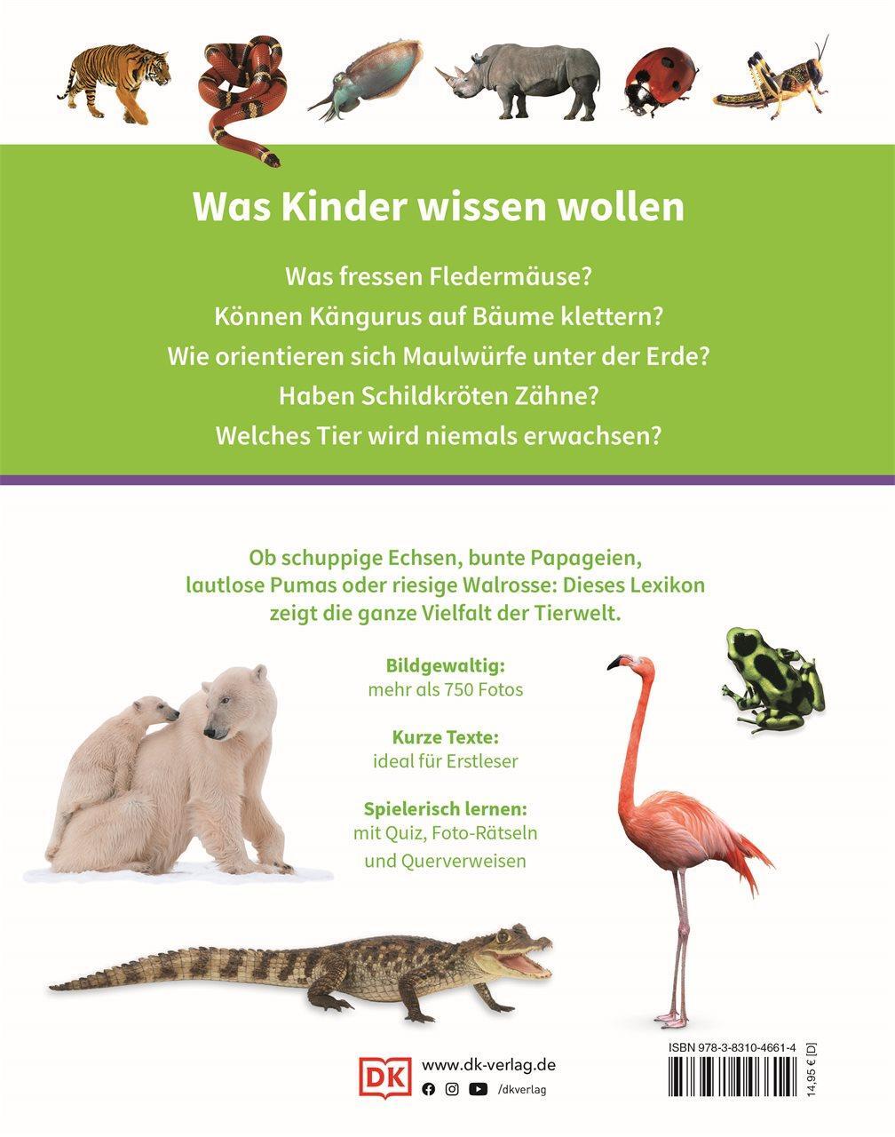 Rückseite: 9783831046614 | DK Kinderlexikon. Tiere | DK Verlag - Kids | Buch | DK Kinderlexikon