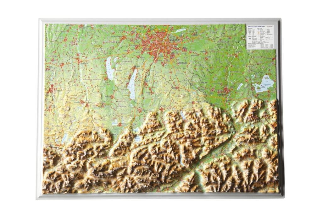 Cover: 4280000664525 | Reliefkarte Bayerisches Oberland 1 : 400.000 | André Markgraf (u. a.)