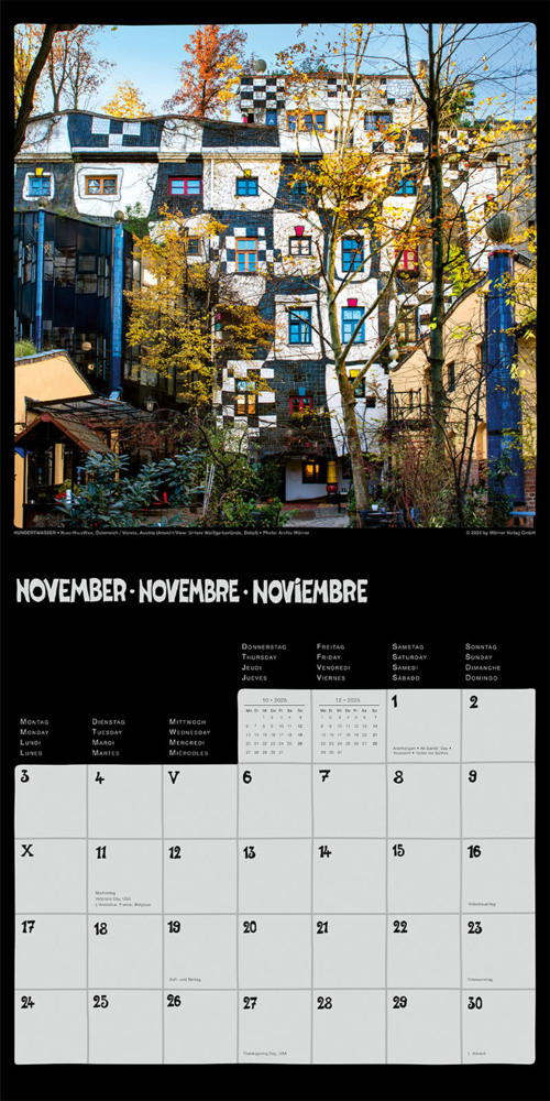 Bild: 9783910430150 | Hundertwasser Broschürenkalender Architektur 2025 | Wörner Verlag GmbH