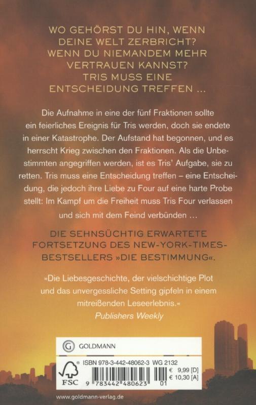 Rückseite: 9783442480623 | Die Bestimmung 02 - Tödliche Wahrheit | Veronica Roth | Taschenbuch