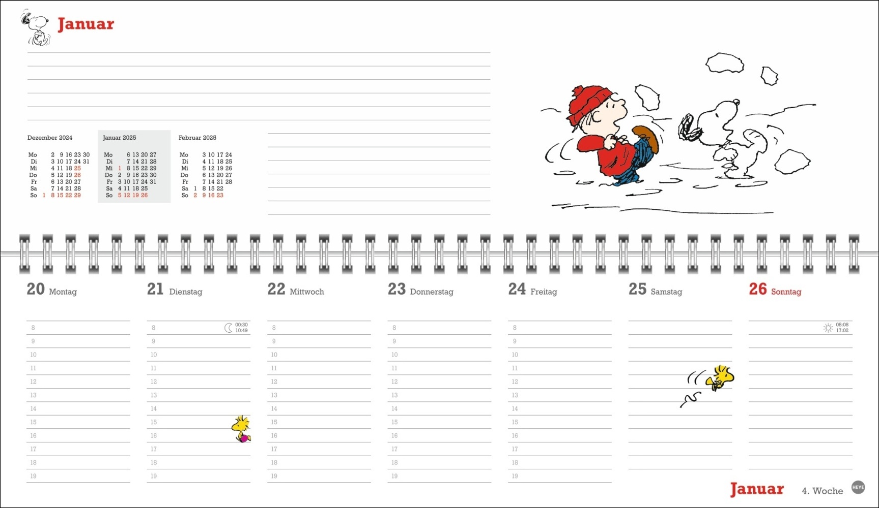 Bild: 9783756406555 | Peanuts Wochenquerplaner 2025 | Kalender | Spiralbindung | 112 S.