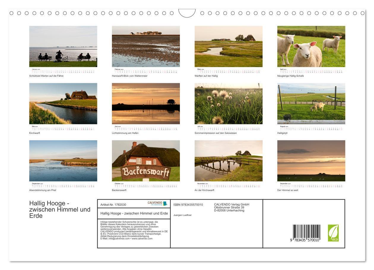 Bild: 9783435570010 | Hallig Hooge - zwischen Himmel und Erde (Wandkalender 2025 DIN A3...