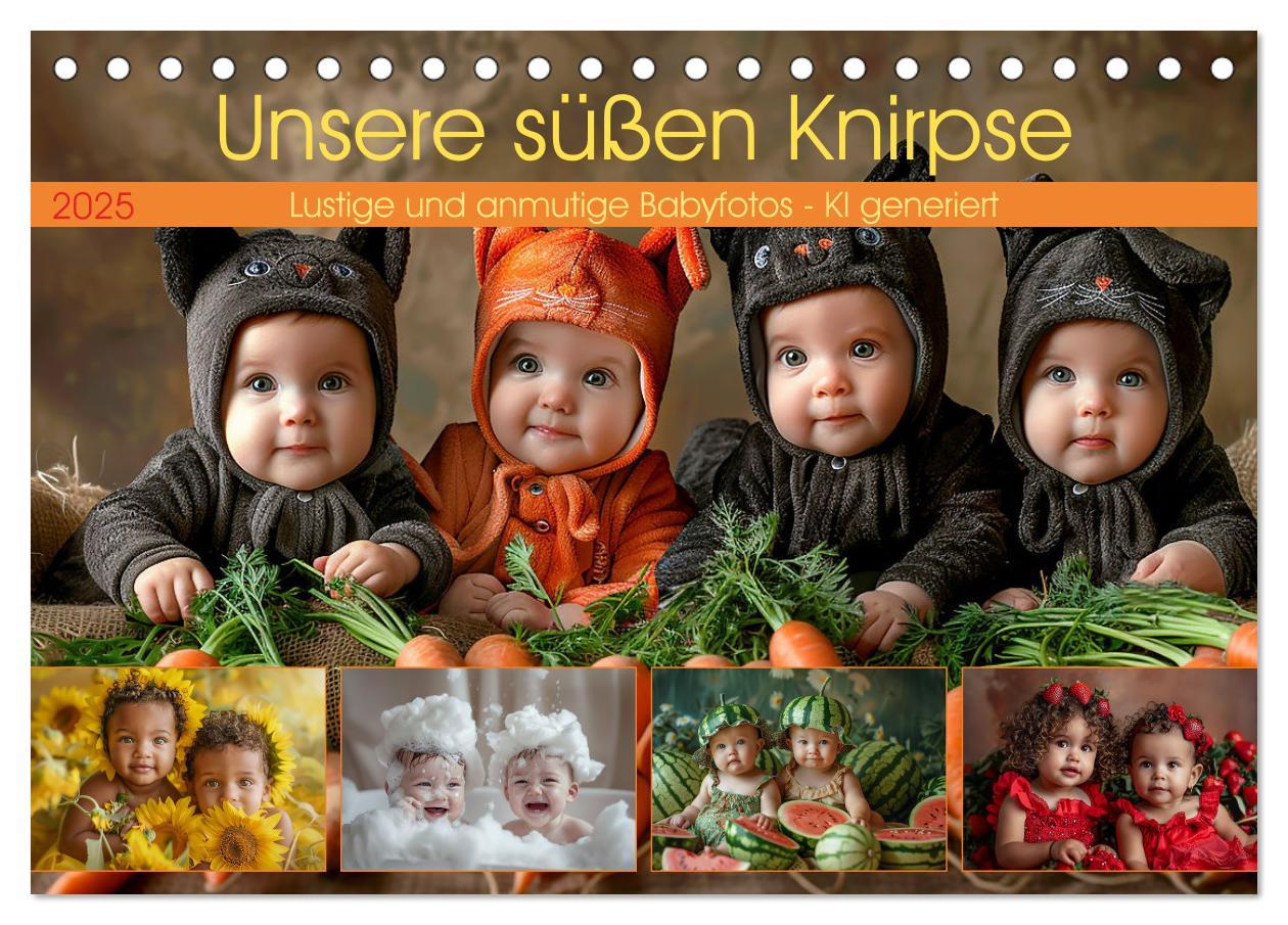 Cover: 9783457138175 | Unsere süßen Knirpse (Tischkalender 2025 DIN A5 quer), CALVENDO...