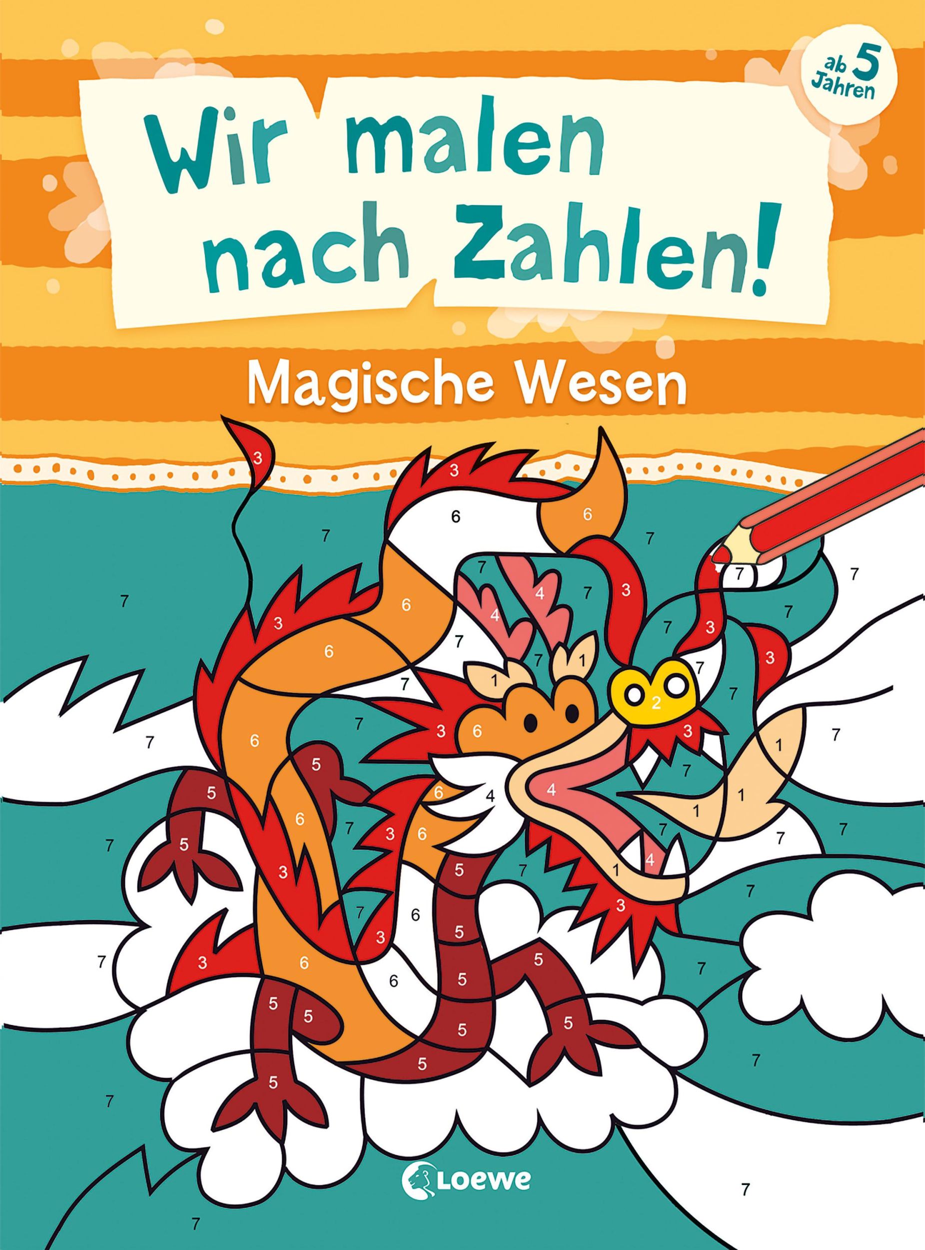 Cover: 9783743215740 | Wir malen nach Zahlen! - Magische Wesen | Broschüre | 32 S. | Deutsch