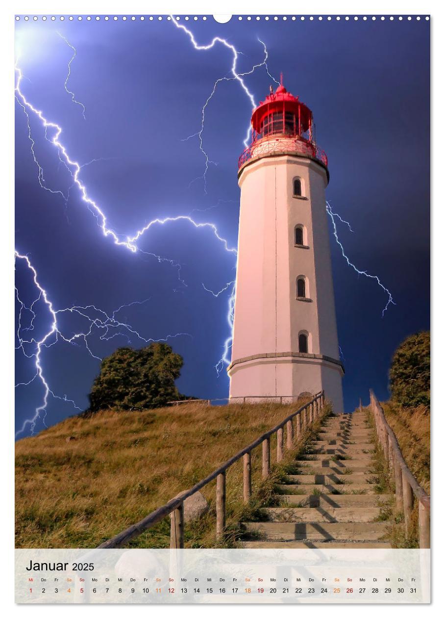 Bild: 9783435914111 | Leuchttürme im Gewitter (hochwertiger Premium Wandkalender 2025 DIN...