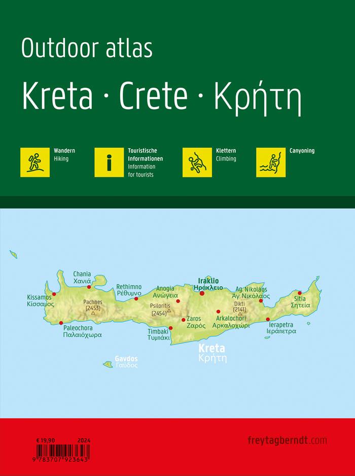 Rückseite: 9783707923643 | Kreta, Wanderatlas 1:50.000, freytag &amp; berndt | Freytag &amp; Berndt