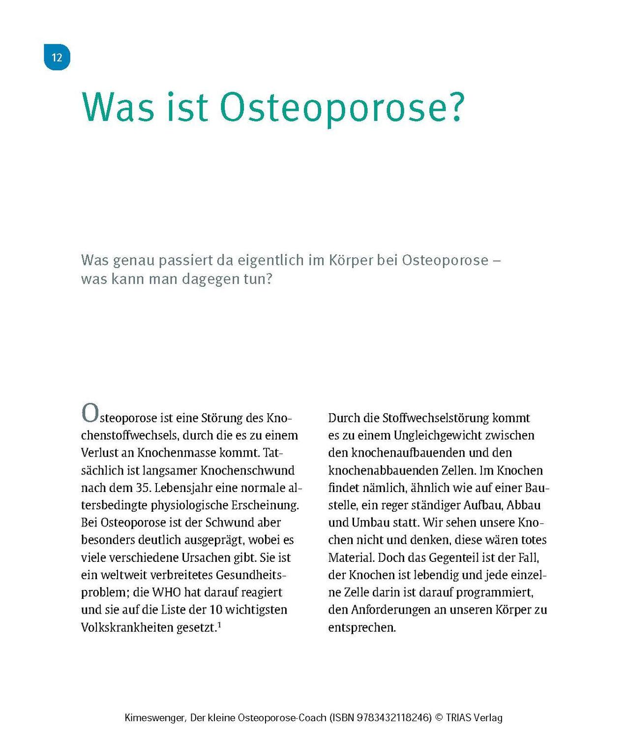 Bild: 9783432118246 | Der kleine Osteoporose-Coach | Die besten Übungen für starke Knochen