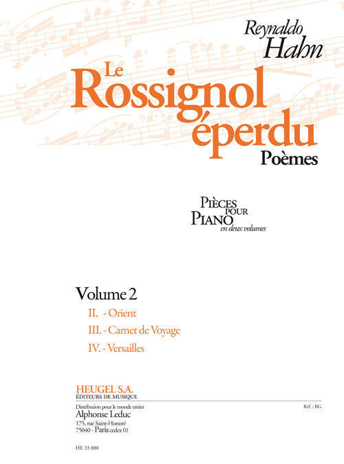 Cover: 9790047338808 | Le Rossignol Eperdu Vol.2 (Poemes) | Reynaldo Hahn | Buch