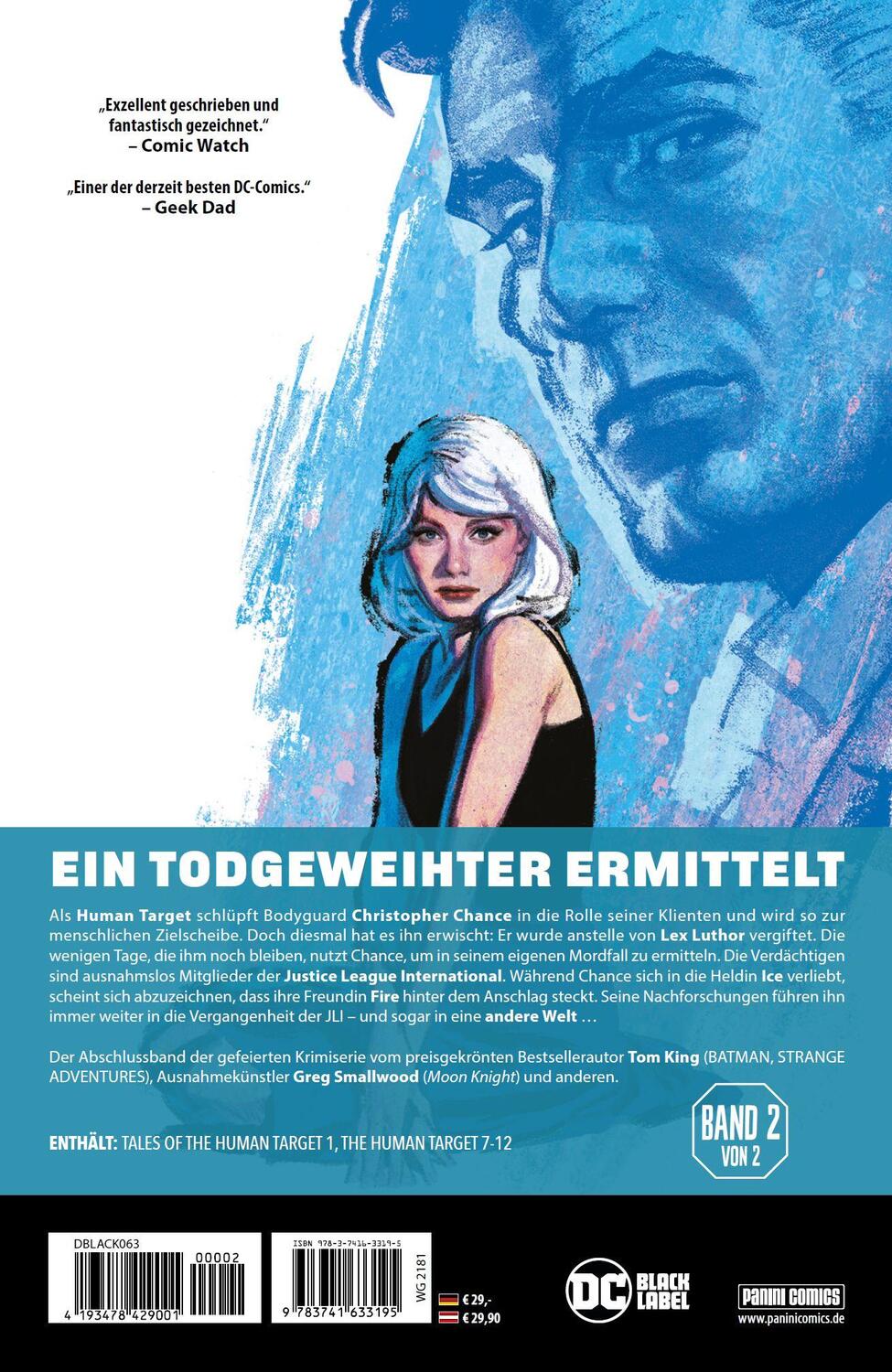 Rückseite: 9783741633195 | Human Target | Bd. 2 (von 2) | Tom King (u. a.) | Taschenbuch | 236 S.