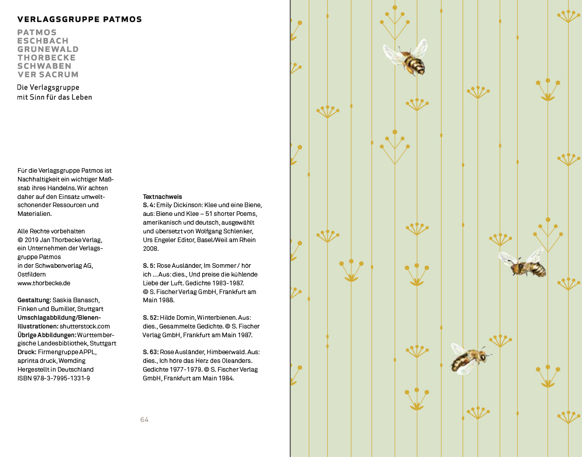 Bild: 9783799513319 | Bienen | Die schönsten Gedichte und Geschichten | Buch | Halbleinen