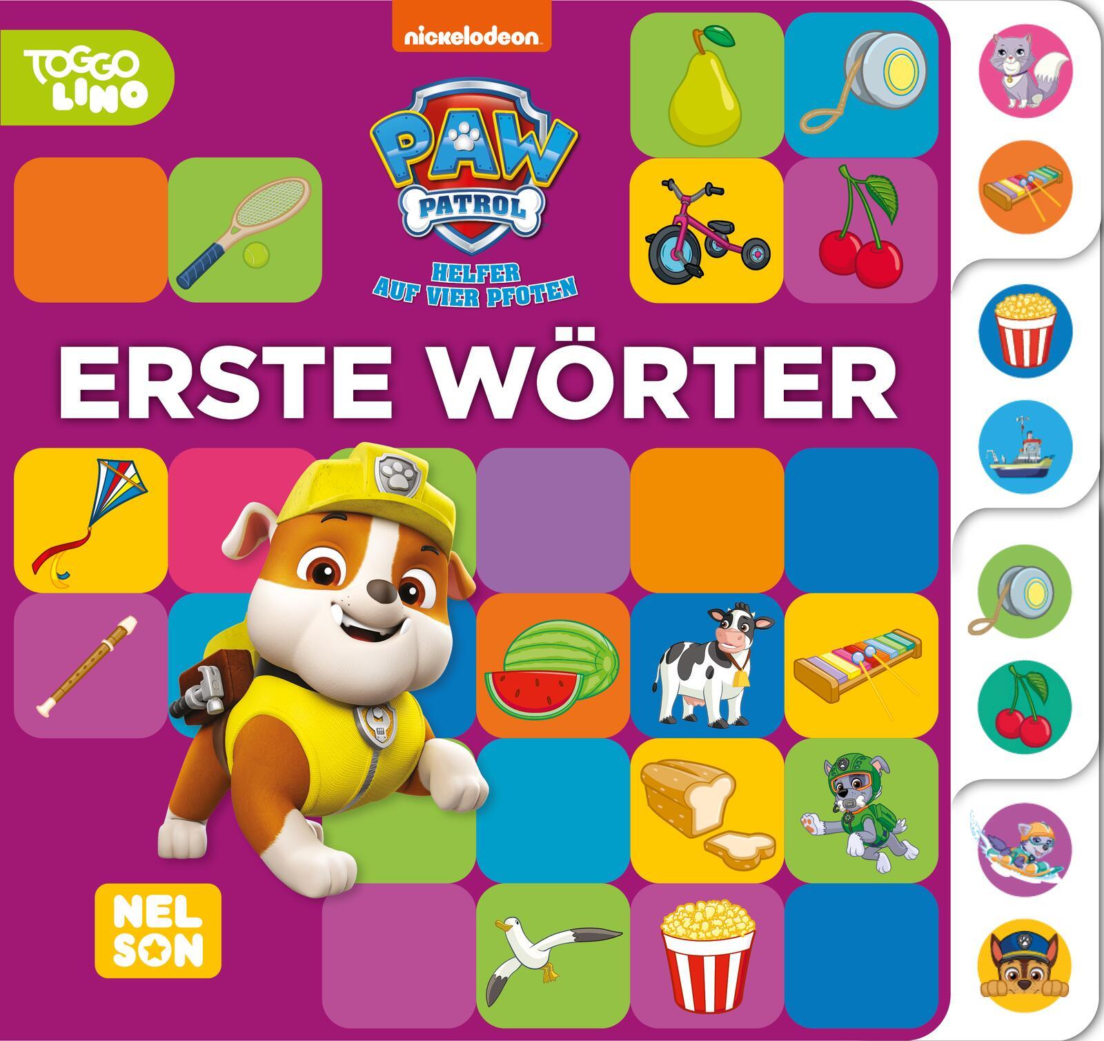 Cover: 9783845126852 | PAW Patrol Lernbuch: Erste Wörter | Pappbilderbuch mit buntem Register