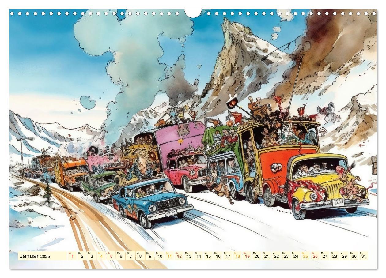 Bild: 9783383894374 | Mit dem Auto unterwegs (Wandkalender 2025 DIN A3 quer), CALVENDO...