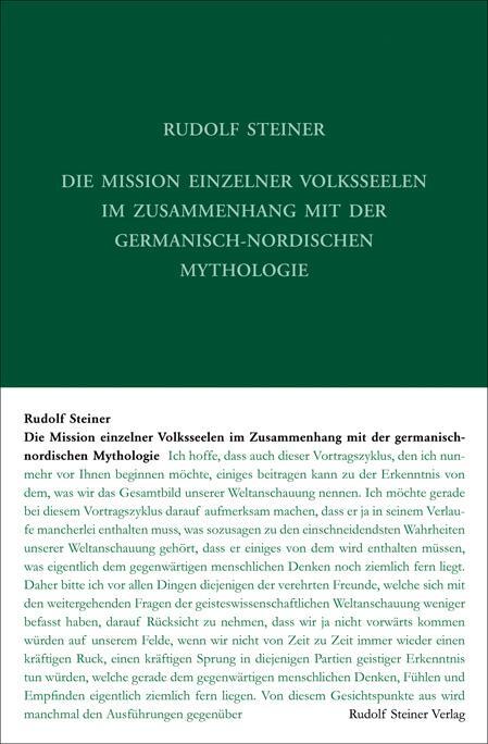 Cover: 9783727412110 | Die Mission einzelner Volksseelen im Zusammenhange mit der...