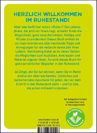 Rückseite: 9783426791196 | 66 Dinge, die Sie tun können, wenn Sie in Rente sind | Buch | 128 S.