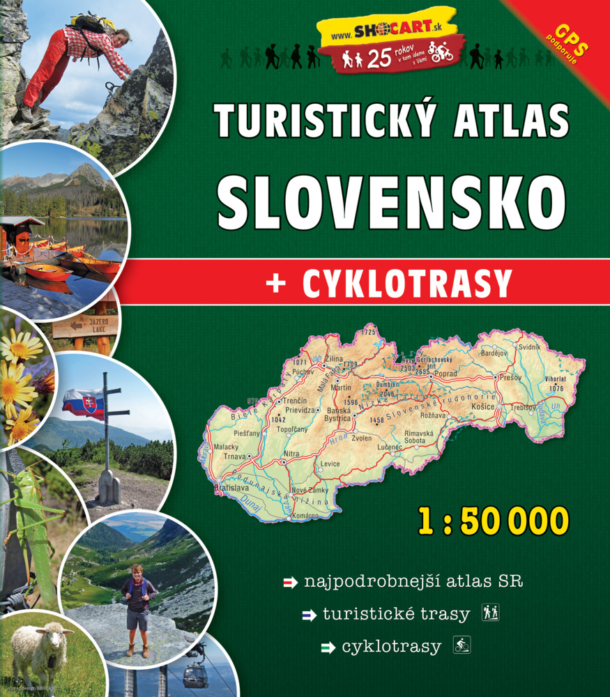 Cover: 9788072245048 | Touristische Wanderatlas Slowakei (1:50.000) | spol. s r.o. SHOCart