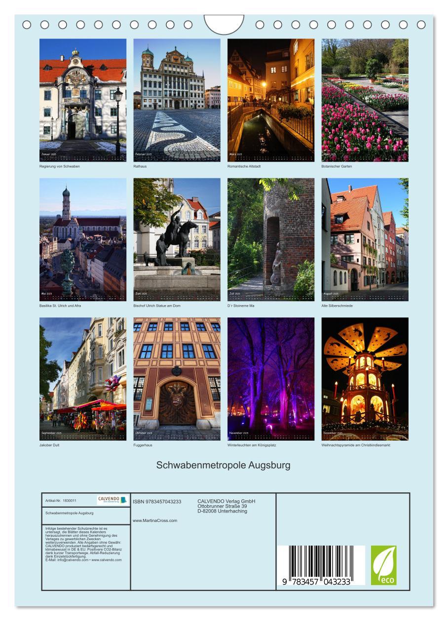 Bild: 9783457043233 | Schwabenmetropole Augsburg (Wandkalender 2025 DIN A4 hoch),...