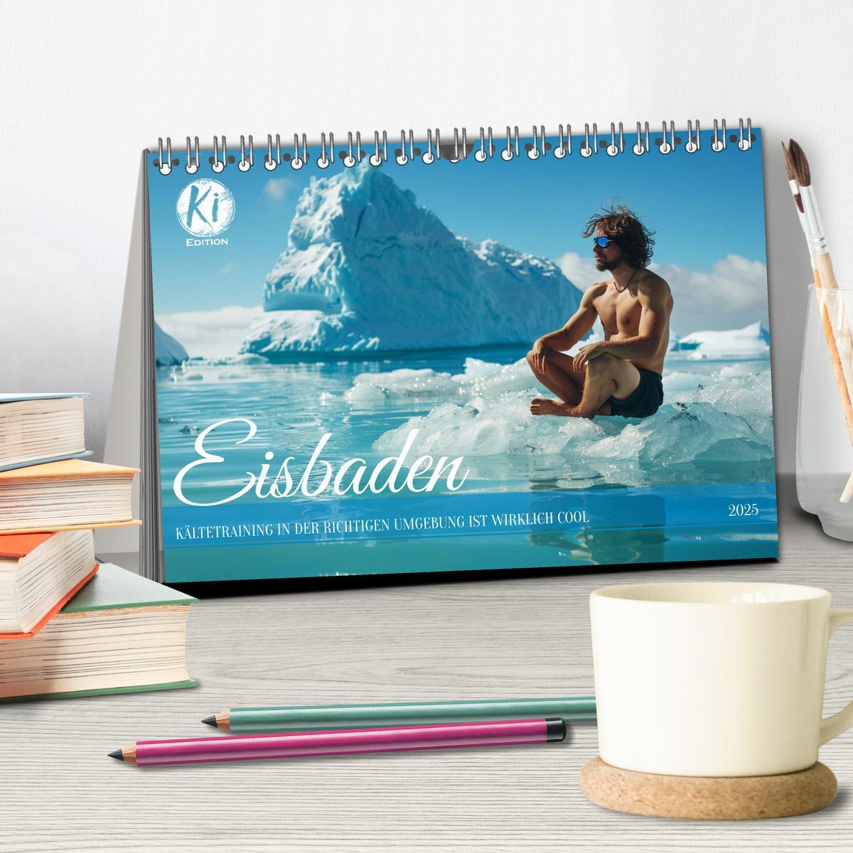 Bild: 9783383814983 | Eisbaden (Tischkalender 2025 DIN A5 quer), CALVENDO Monatskalender