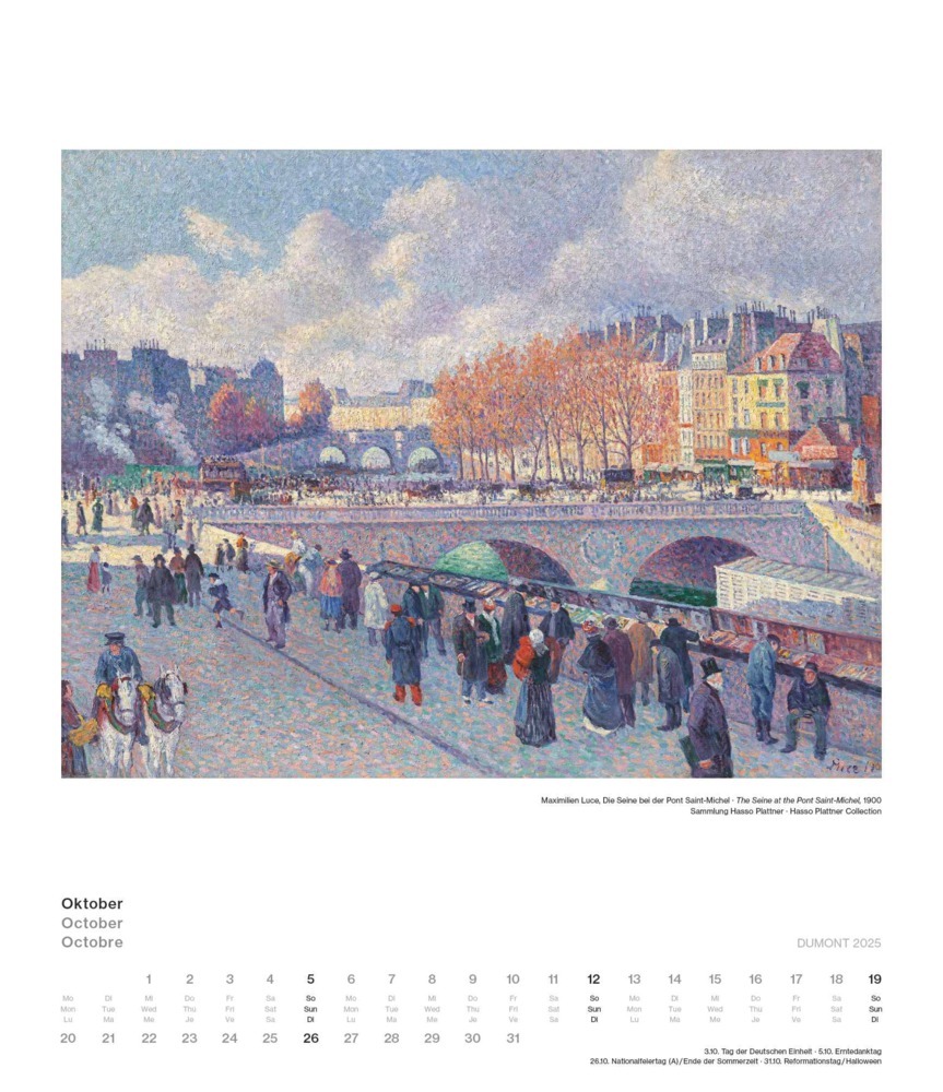 Bild: 4250809653334 | DUMONT - Impressionismus 2025 Wandkalender, 34,5x40cm,...