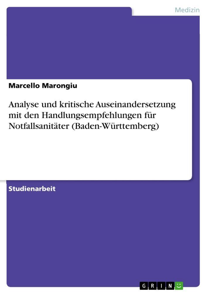 Cover: 9783668250796 | Analyse und kritische Auseinandersetzung mit den...