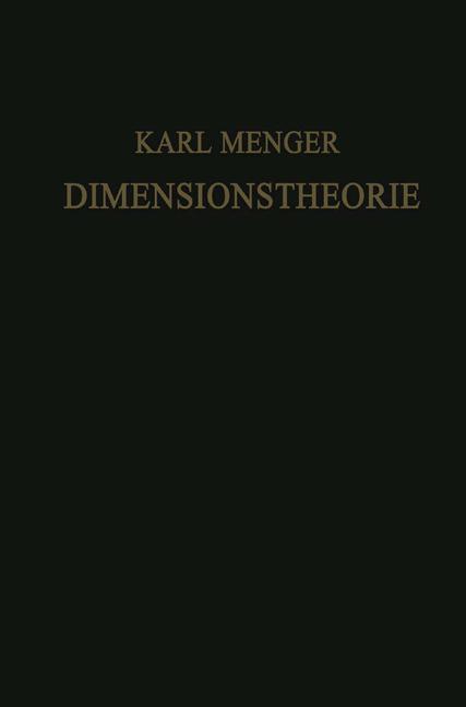 Cover: 9783663154846 | Dimensionstheorie | Karl Menger | Taschenbuch | Paperback | iv