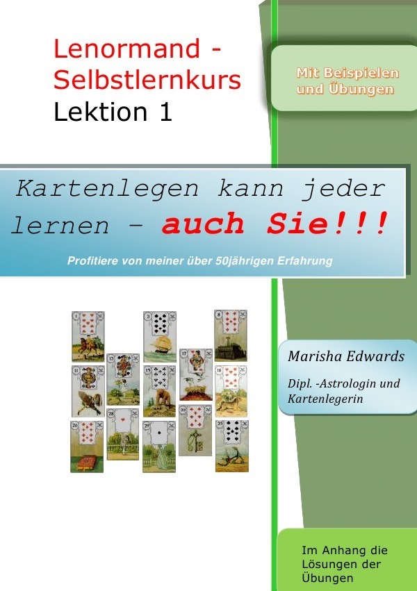 Cover: 9783741842870 | Lenormand - Selbstlernkurs (Lektion 1) | Marisha Edwards | Taschenbuch