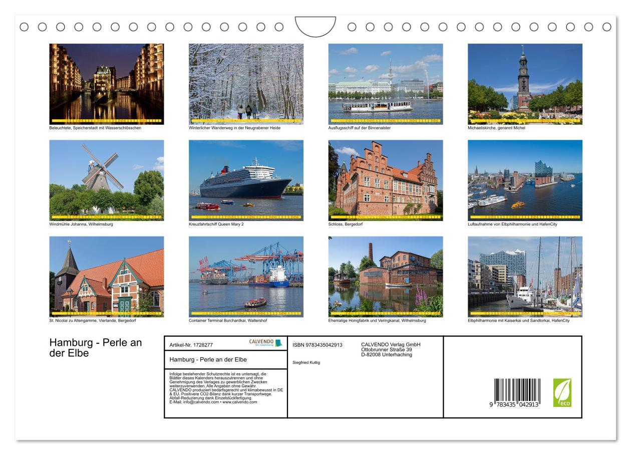 Bild: 9783435042913 | Hamburg - Perle an der Elbe (Wandkalender 2025 DIN A4 quer),...