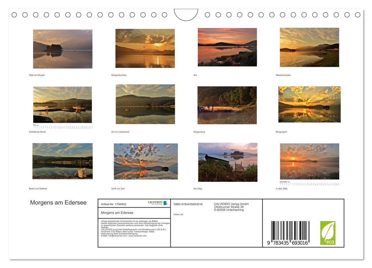 Bild: 9783435693016 | Morgens am Edersee (Wandkalender 2025 DIN A4 quer), CALVENDO...