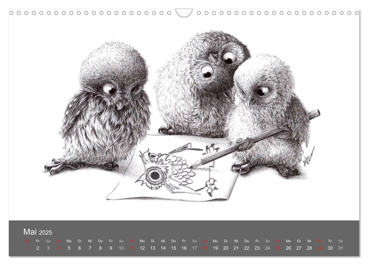 Bild: 9783435824830 | owls &amp; friends 2025 (Wandkalender 2025 DIN A3 quer), CALVENDO...