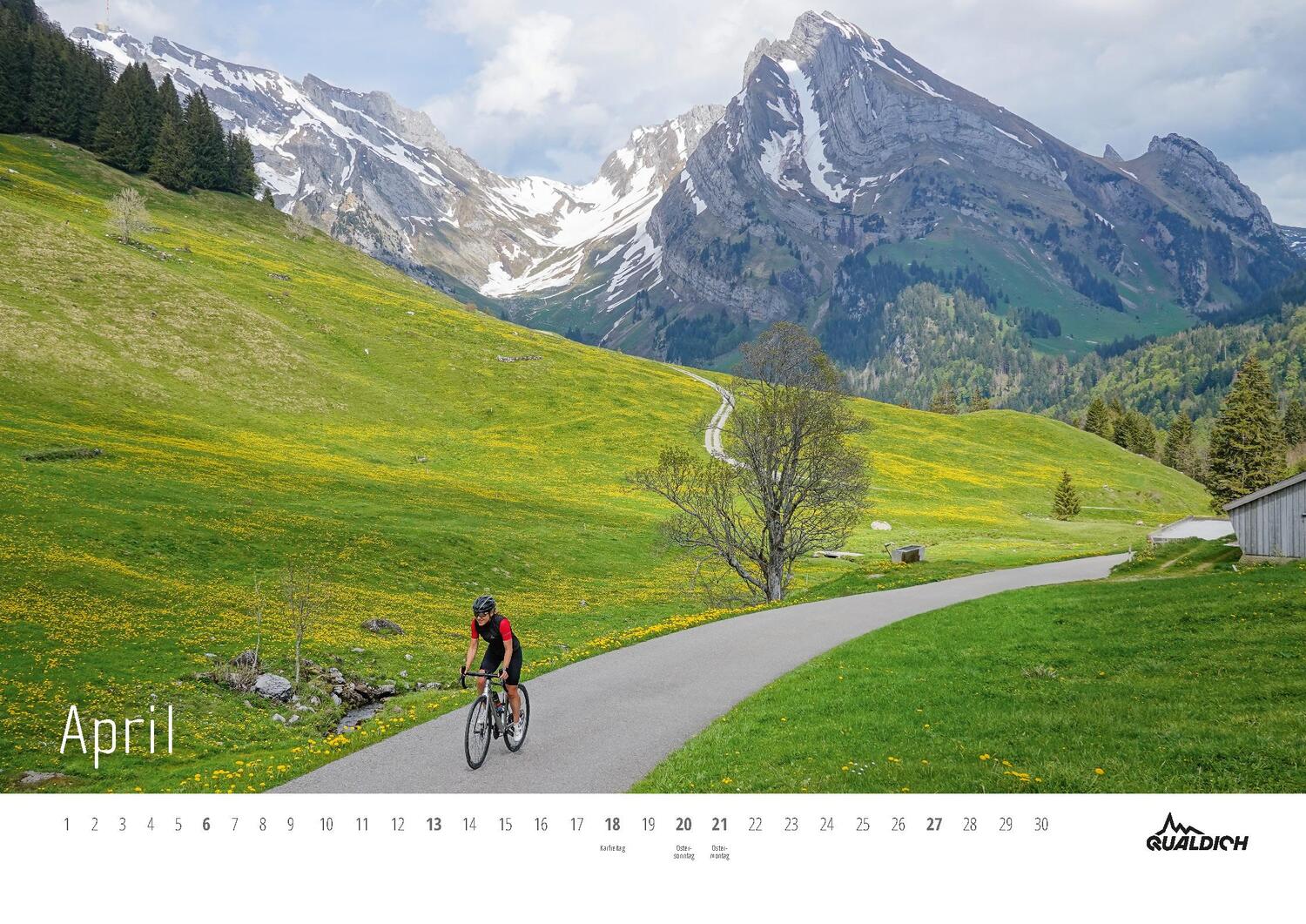 Bild: 9783942191166 | quäldich.de-Rennrad-Kalender 2025 Format DIN A2 | Kalender | Deutsch