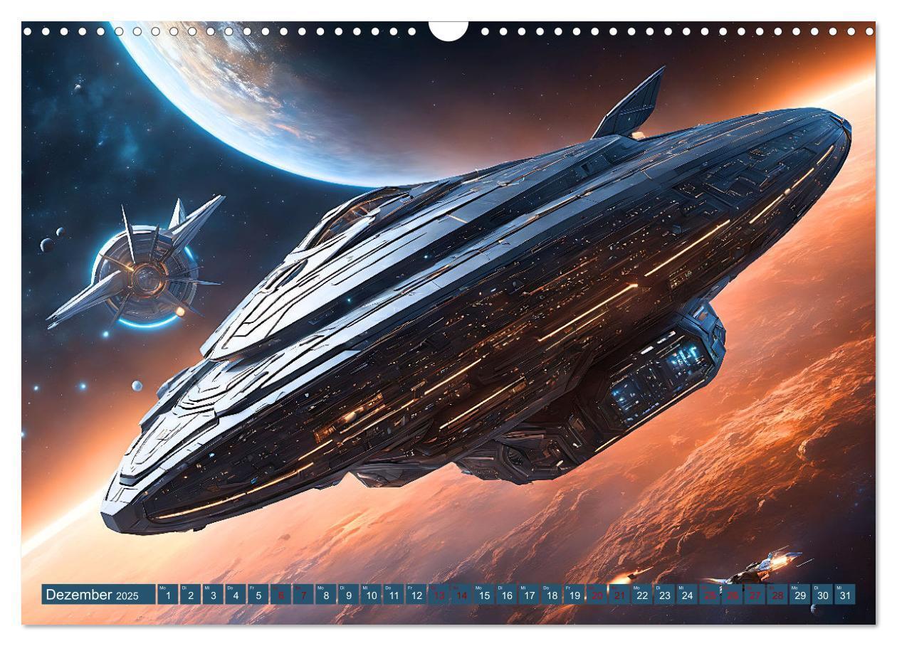 Bild: 9783383851155 | Alien Starships (Wandkalender 2025 DIN A3 quer), CALVENDO...