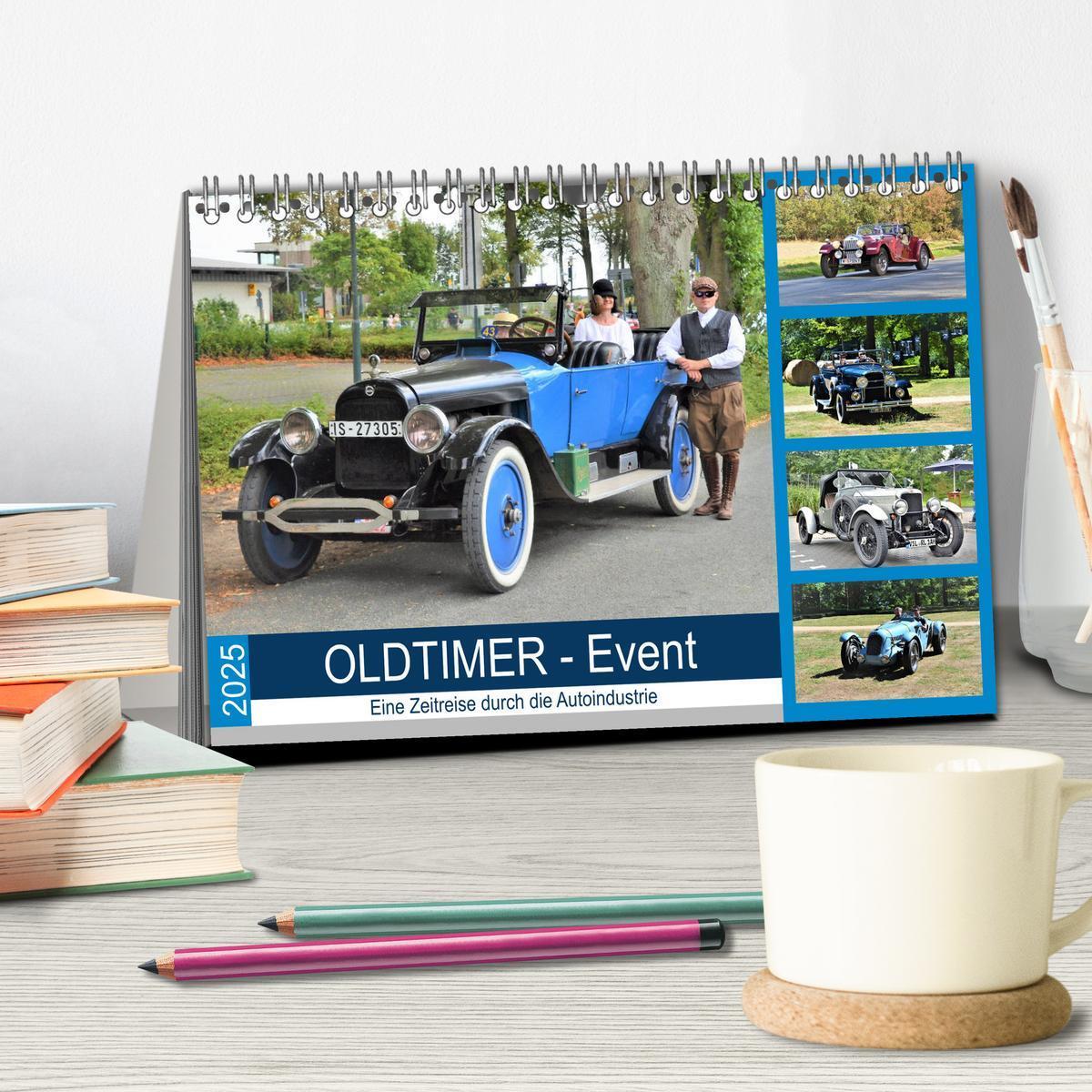 Bild: 9783435128341 | OLDTIMER-Event (Tischkalender 2025 DIN A5 quer), CALVENDO...