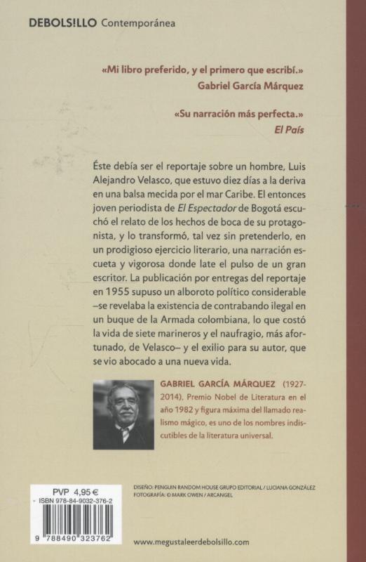 Rückseite: 9788490323762 | Relato de un náufrago | Gabriel García Márquez | Taschenbuch | 2013