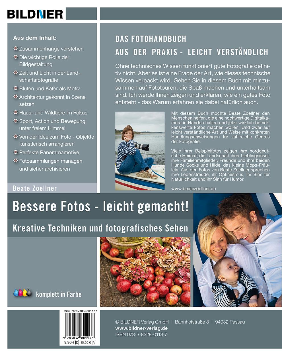 Rückseite: 9783832801137 | Bessere Fotos - leicht gemacht! | Beate Zoellner | Taschenbuch | 2015