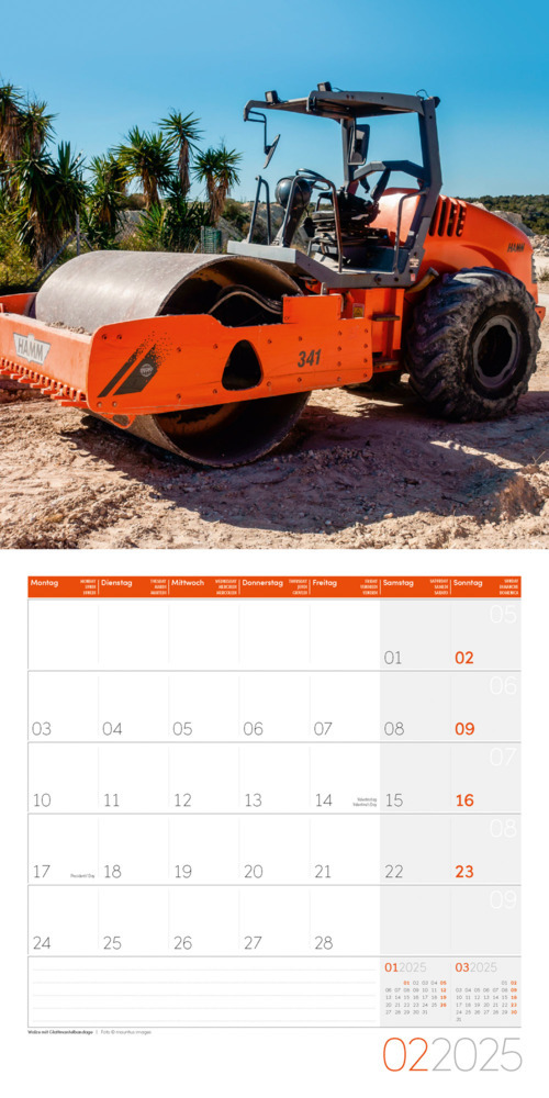 Bild: 9783838445182 | Bagger Kalender 2025 - 30x30 | Ackermann Kunstverlag | Kalender | 2025