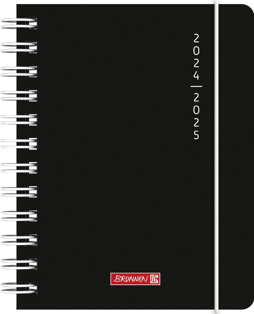 Cover: 4061947119541 | Schülerkal (2024/2025) Plain Black | 1 Seite = 1 Tag; A6 | Kalender