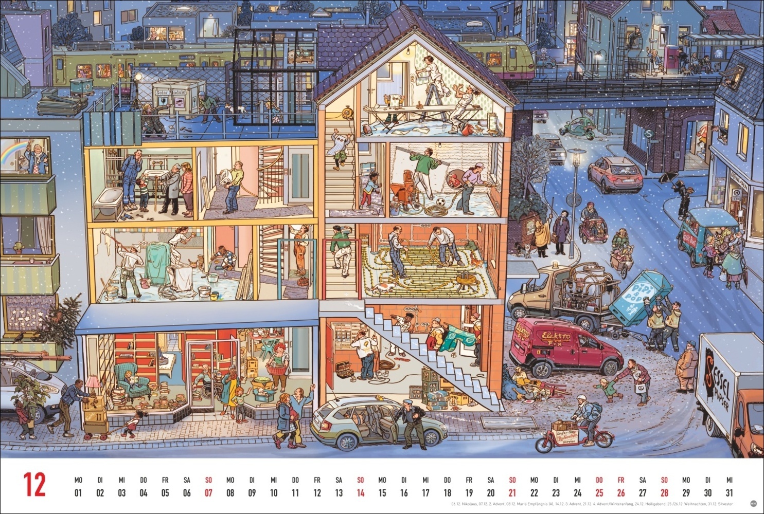 Bild: 9783756404766 | Göbel &amp; Knorr Wimmelbilder Edition Kalender 2025 | Göbel | Kalender