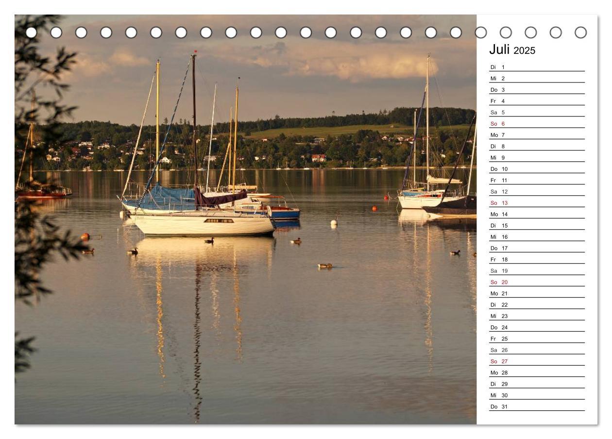 Bild: 9783435513918 | Seestärke - Der Ammersee (Tischkalender 2025 DIN A5 quer), CALVENDO...