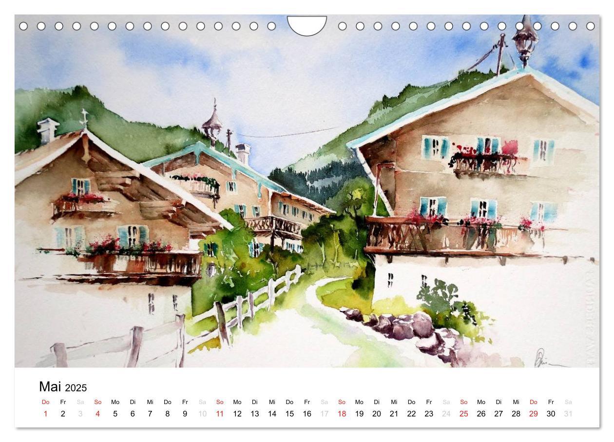 Bild: 9783435732067 | Aquarelle - quer durch Europa (Wandkalender 2025 DIN A4 quer),...