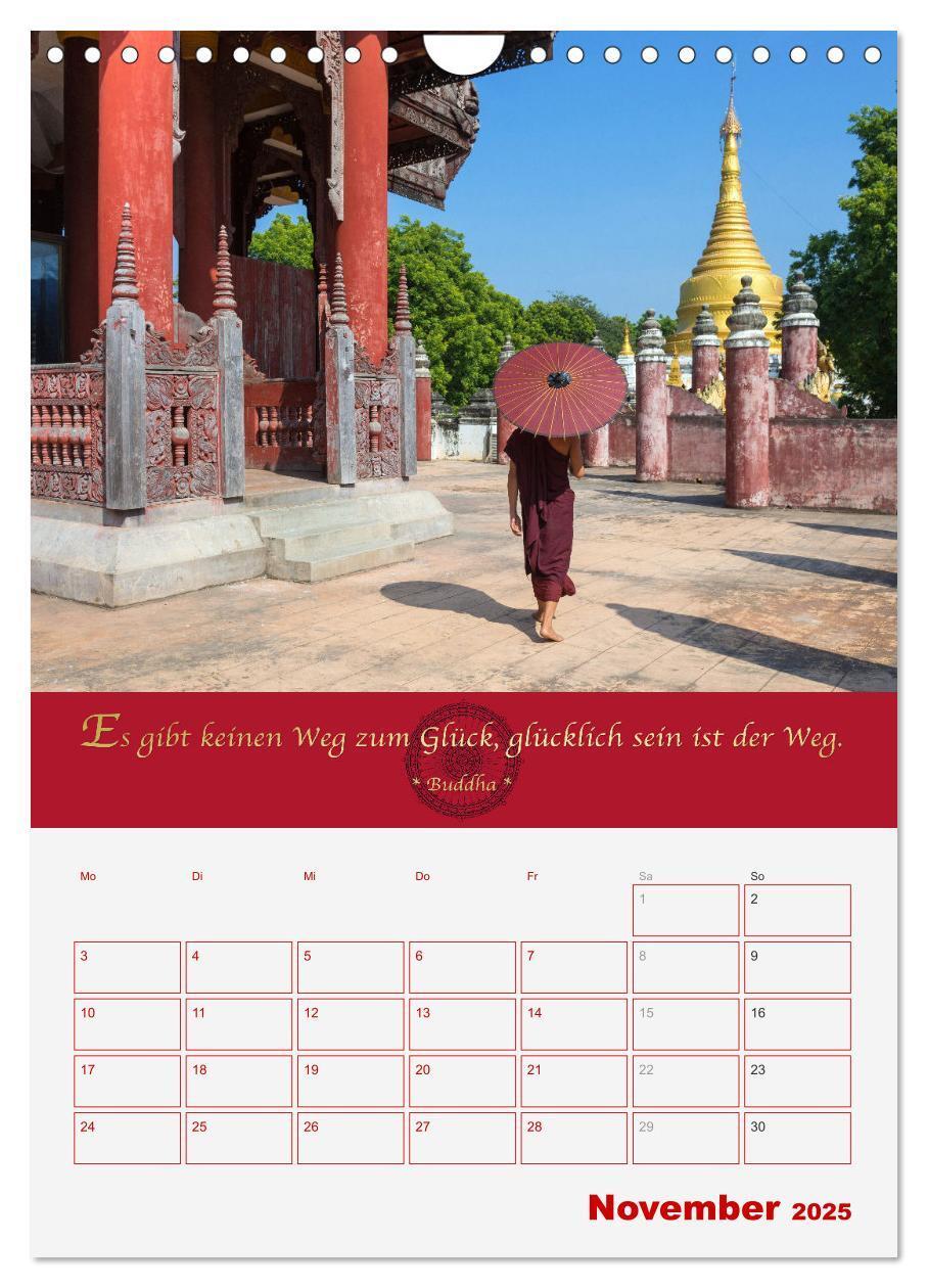 Bild: 9783435927784 | Buddhistische Weisheiten - DER ROTE SCHIRM (Wandkalender 2025 DIN...