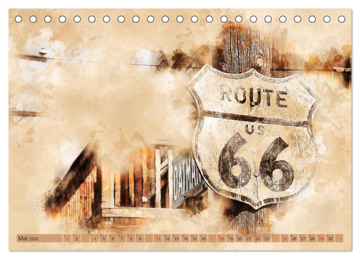 Bild: 9783435213948 | Route 66 - 2451 Meilen Nostalgie (Tischkalender 2025 DIN A5 quer),...